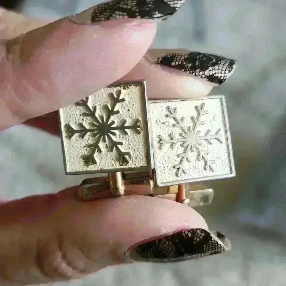 Snowflake Vintage Swank Cufflinks
